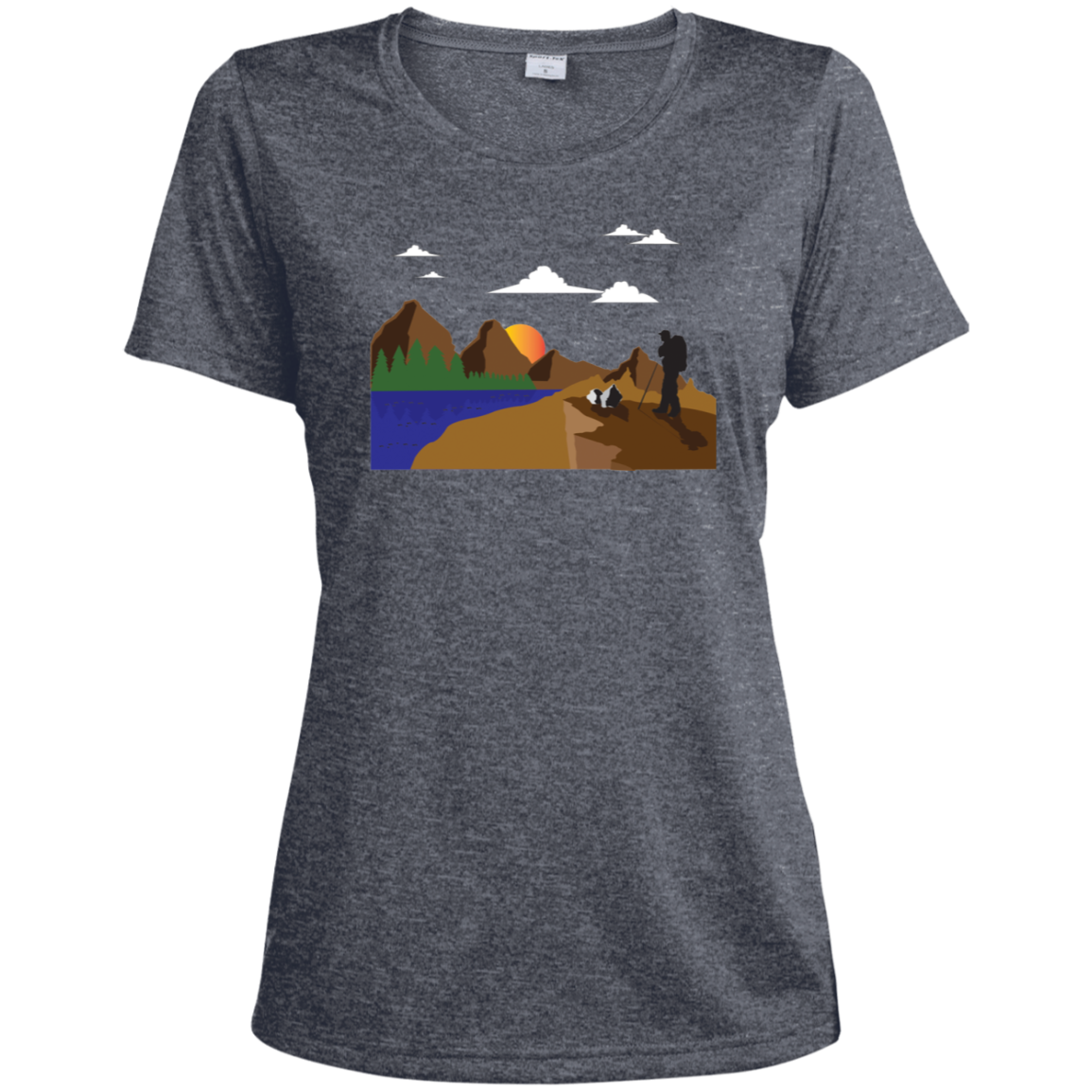 LST360 Sport-Tek Ladies' Heather Dri-Fit Moisture-Wicking T-Shirt Hiking
