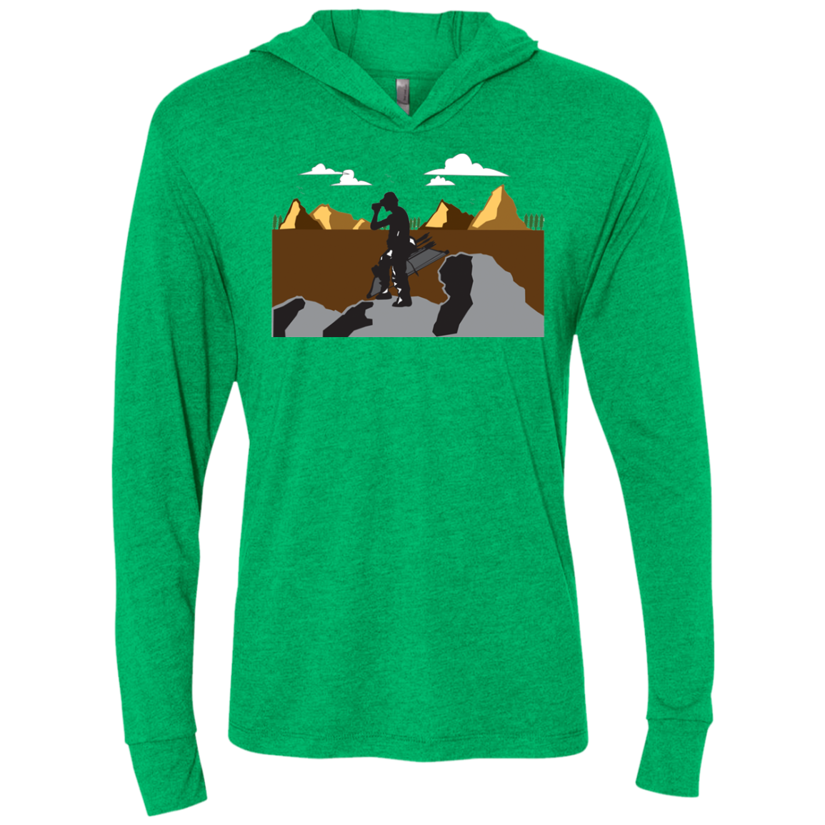 NL6021 Next Level Unisex Triblend LS Hooded T-Shirt A1