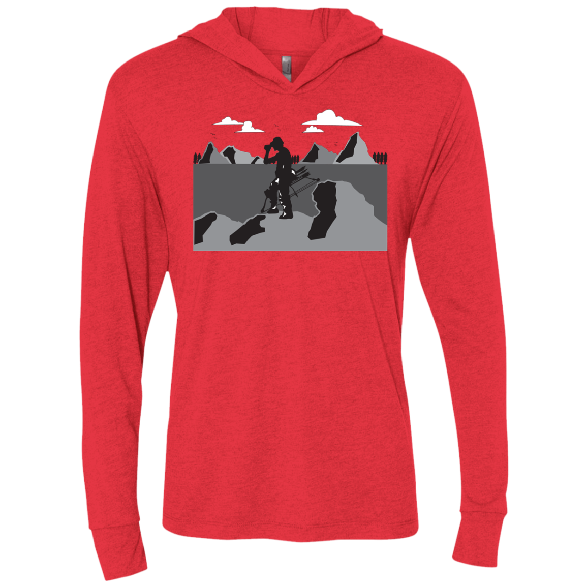 NL6021 Next Level Unisex Triblend LS Hooded T-Shirt A1