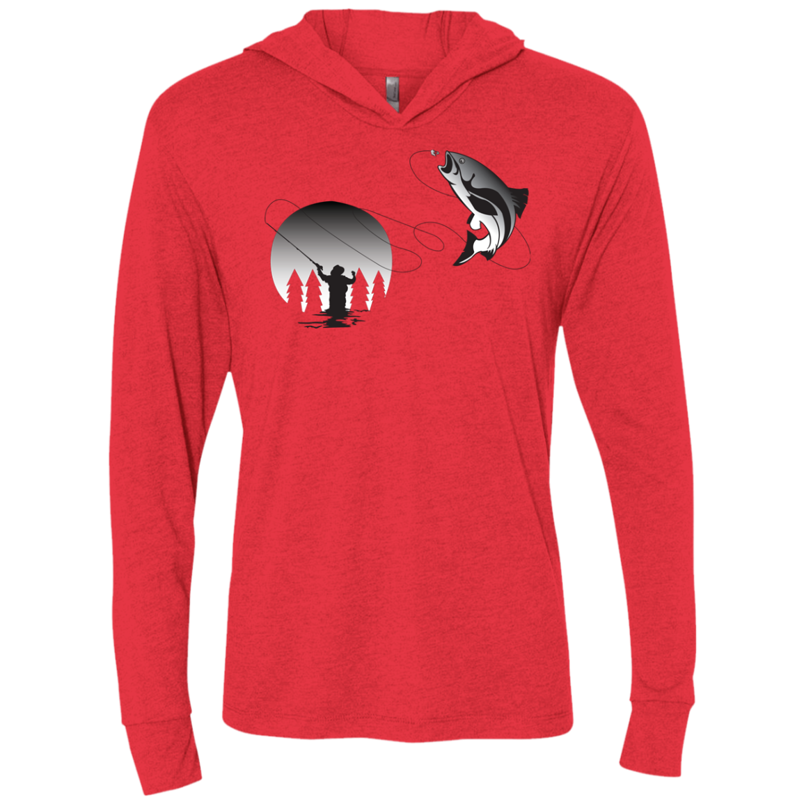 NL6021 Next Level Unisex Triblend LS Hooded T-Shirt F1