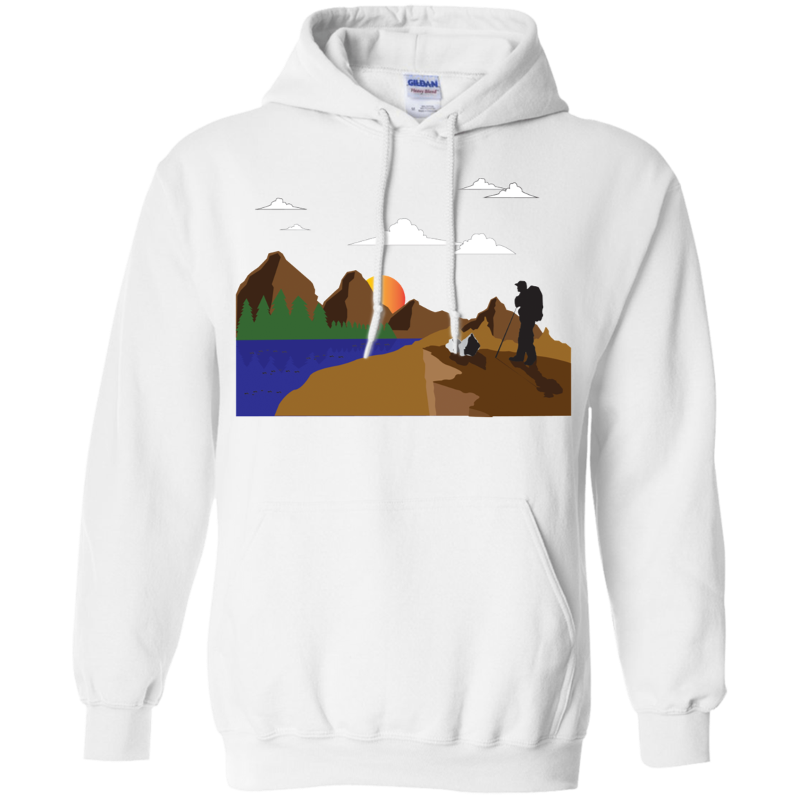G185 Gildan Pullover Hoodie 8 oz. Hiking