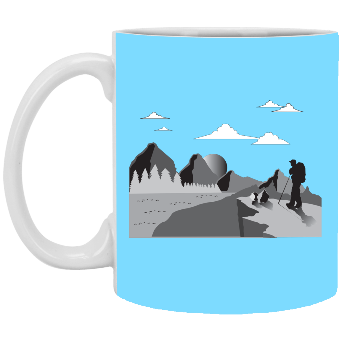 XP8434 11 oz. White Mug Hiking