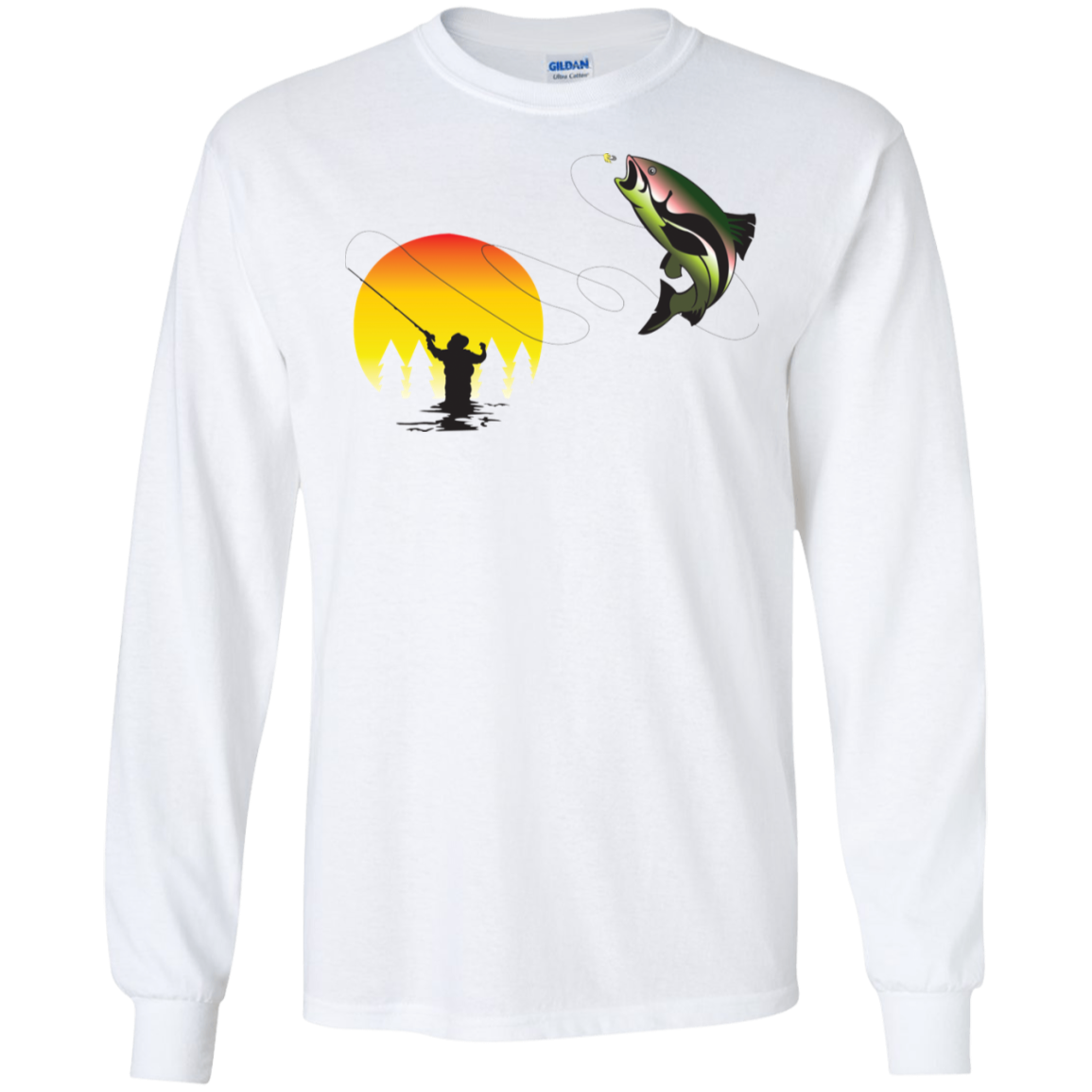 G240 Gildan LS Ultra Cotton T-Shirt F1