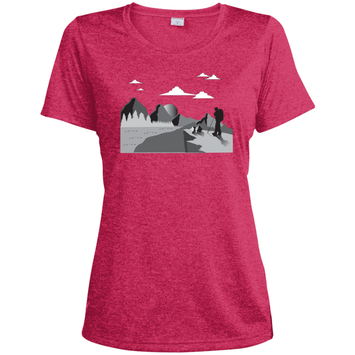 LST360 Sport-Tek Ladies' Heather Dri-Fit Moisture-Wicking T-Shirt Hiking