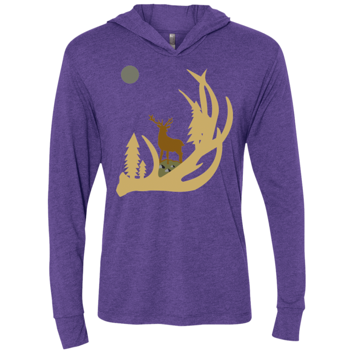 NL6021 Next Level Unisex Triblend LS Hooded T-Shirt