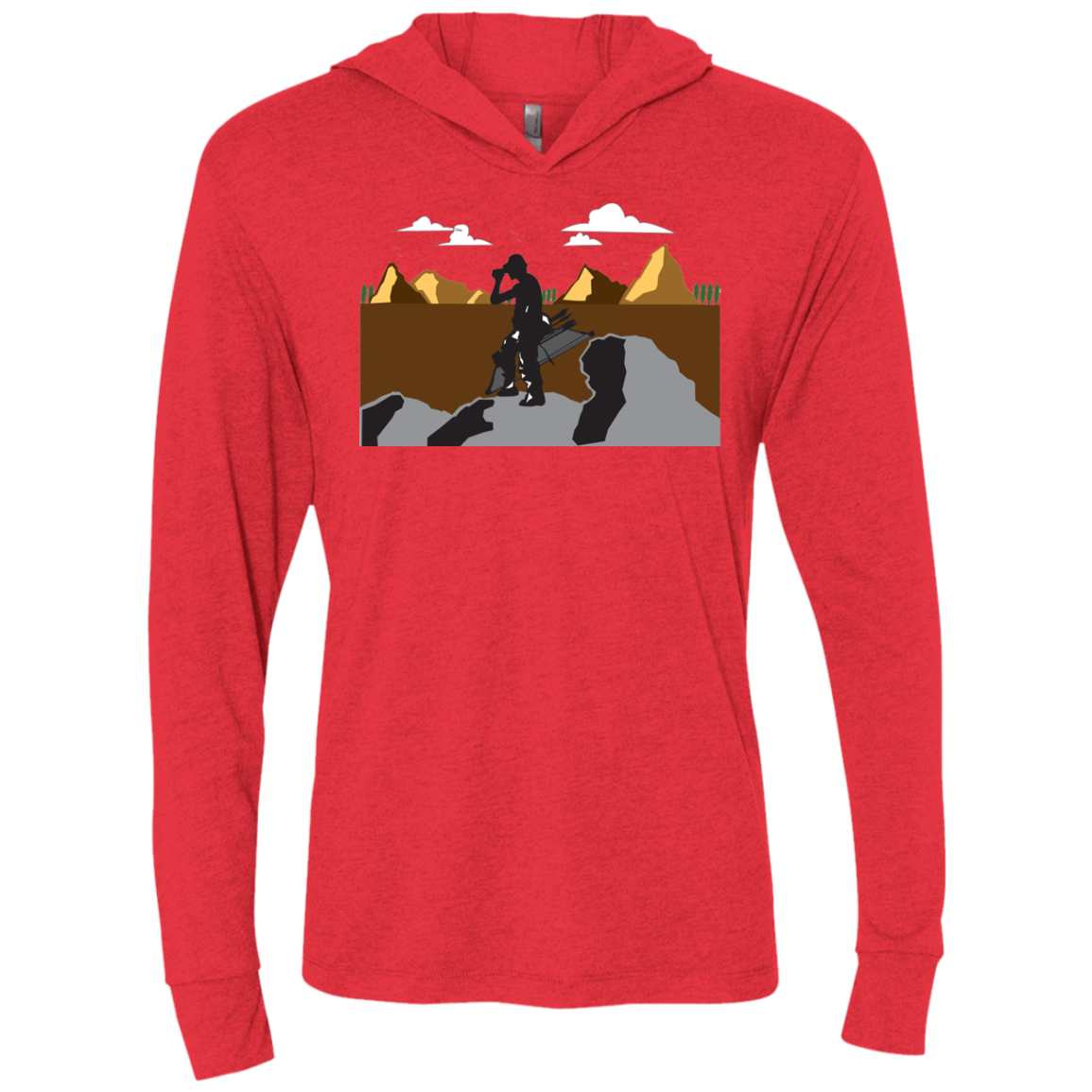 NL6021 Next Level Unisex Triblend LS Hooded T-Shirt A1