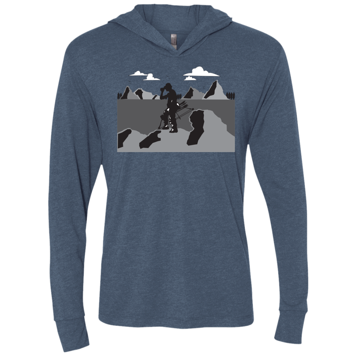 NL6021 Next Level Unisex Triblend LS Hooded T-Shirt A1