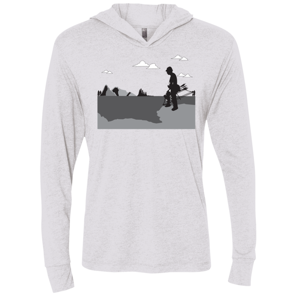 NL6021 Next Level Unisex Triblend LS Hooded T-Shirt A2