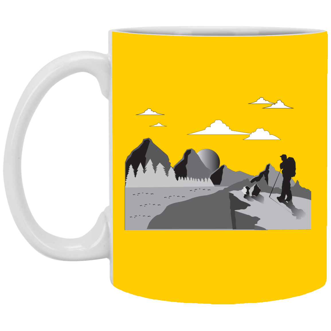 XP8434 11 oz. White Mug Hiking