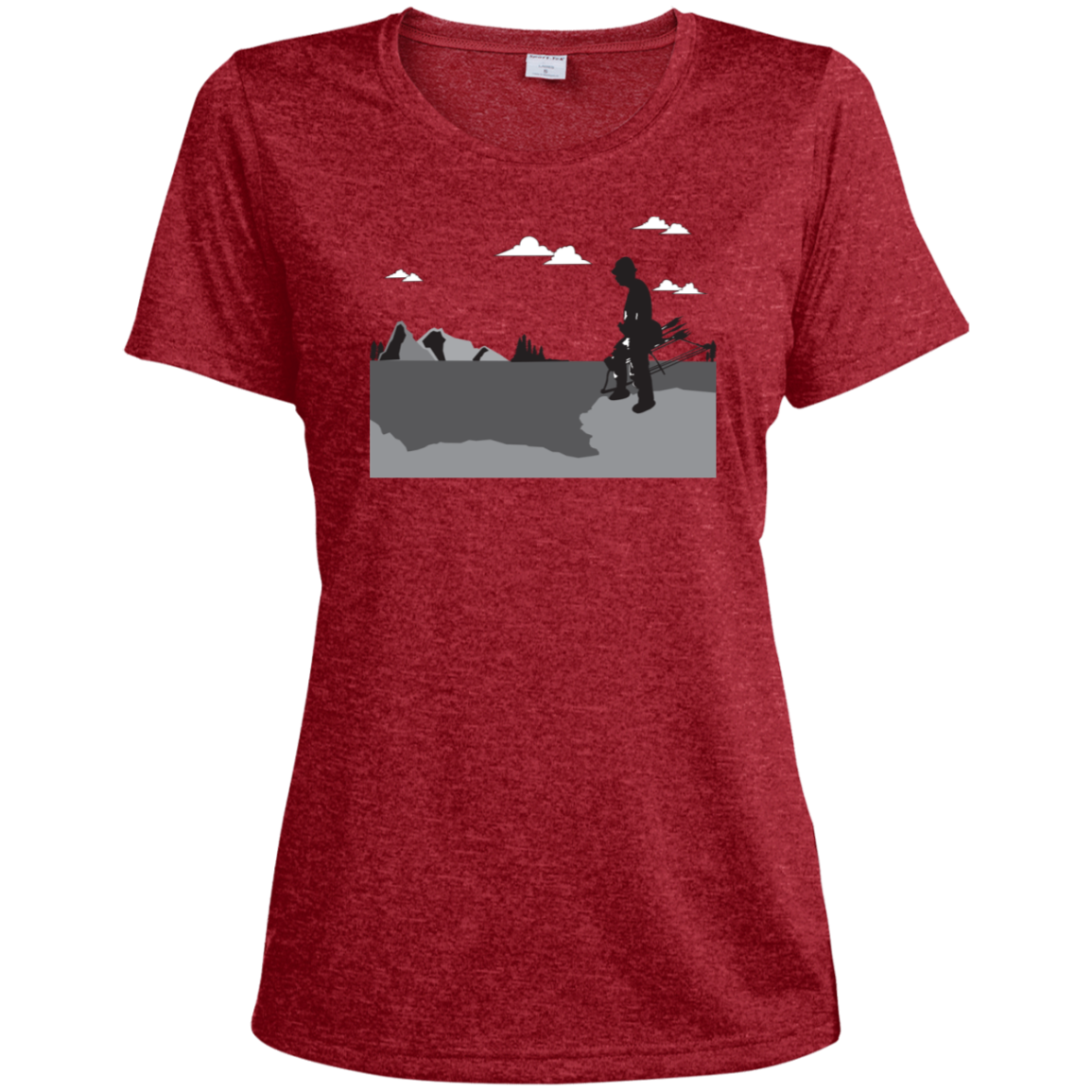 LST360 Sport-Tek Ladies' Heather Dri-Fit Moisture-Wicking T-Shirt A2