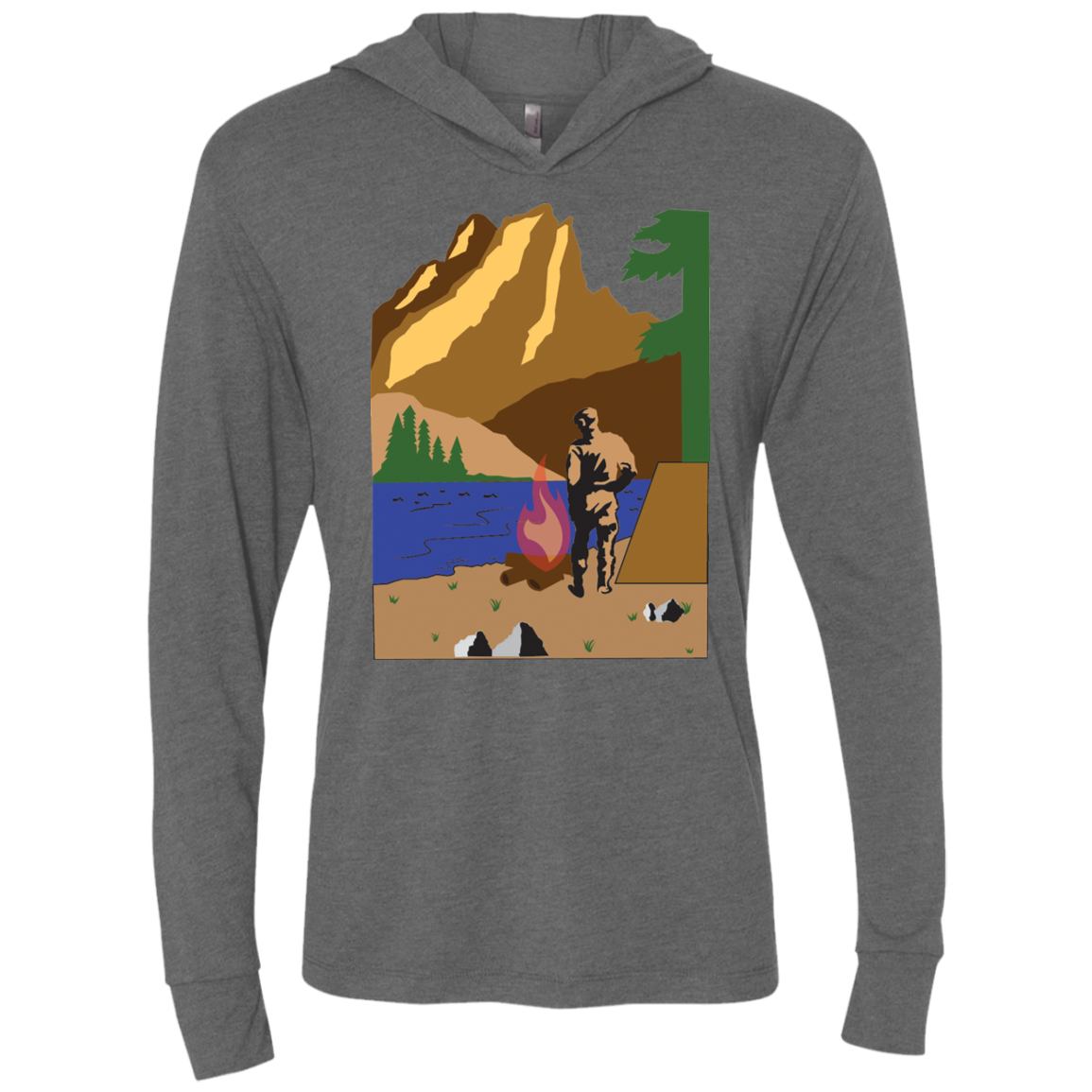 NL6021 Next Level Unisex Triblend LS Hooded T-Shirt C1