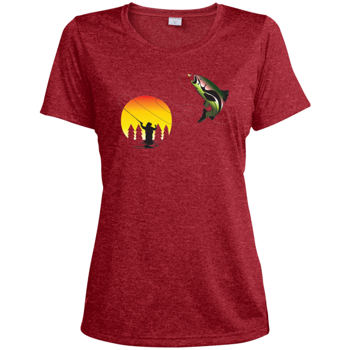 LST360 Sport-Tek Ladies' Heather Dri-Fit Moisture-Wicking T-Shirt