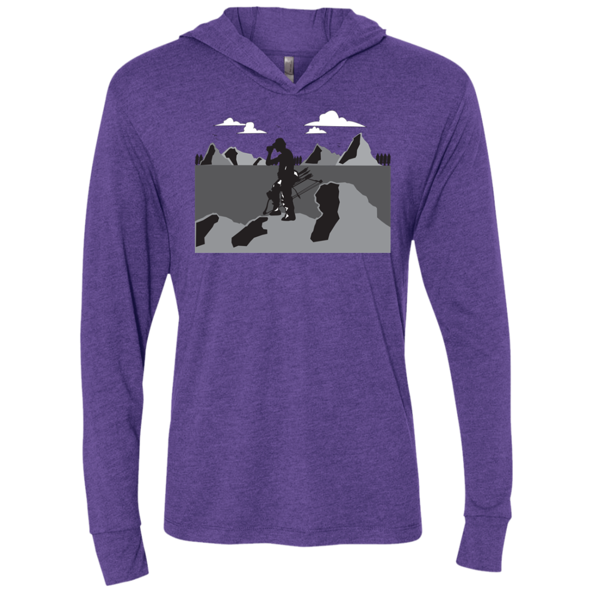 NL6021 Next Level Unisex Triblend LS Hooded T-Shirt A1