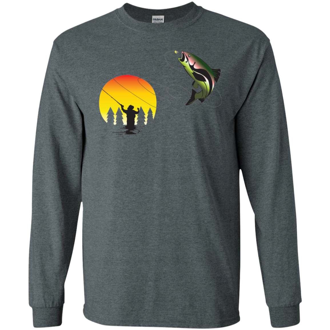 G240 Gildan LS Ultra Cotton T-Shirt F1