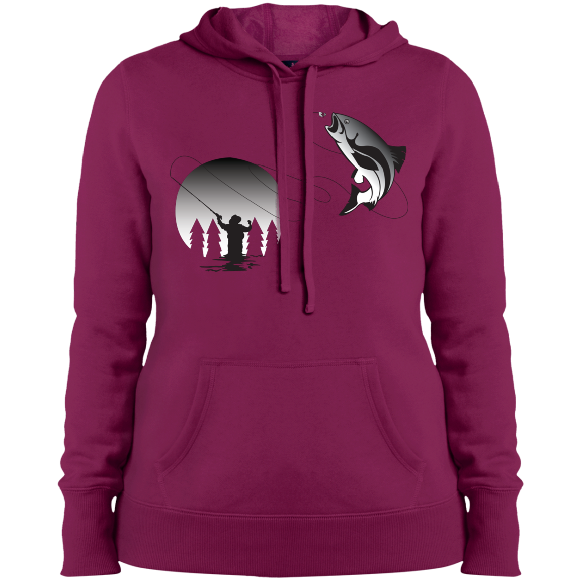 LST254 Sport-Tek Ladies' Pullover Hooded Sweatshirt F1