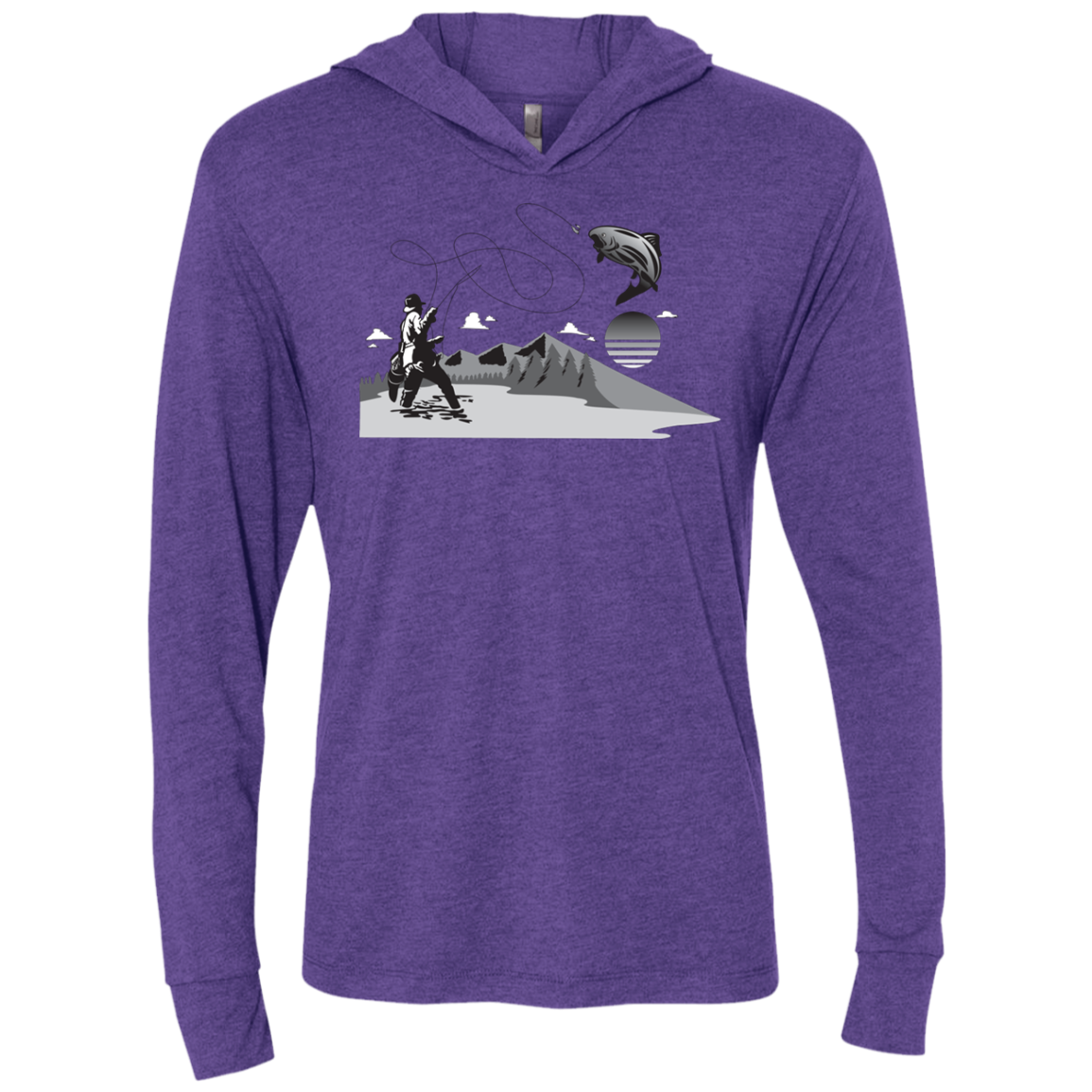 NL6021 Next Level Unisex Triblend LS Hooded T-Shirt F2