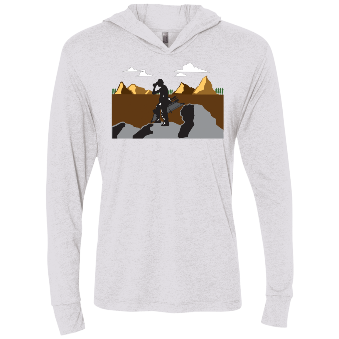 NL6021 Next Level Unisex Triblend LS Hooded T-Shirt A1