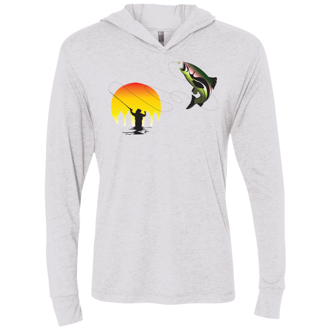 NL6021 Next Level Unisex Triblend LS Hooded T-Shirt F1