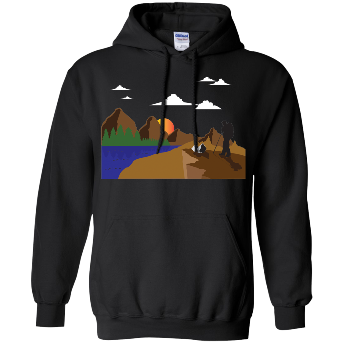 G185 Gildan Pullover Hoodie 8 oz. Hiking
