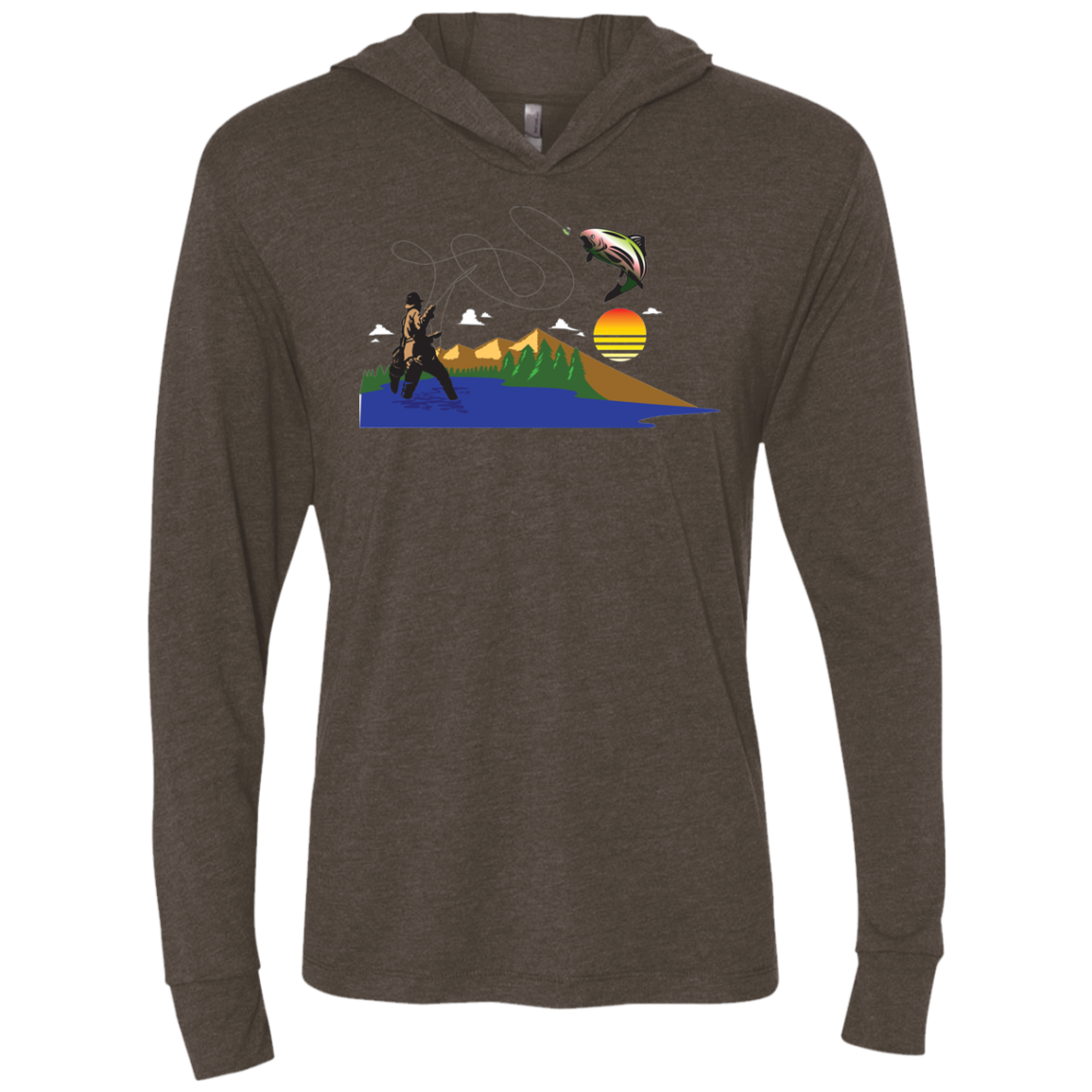 NL6021 Next Level Unisex Triblend LS Hooded T-Shirt F2