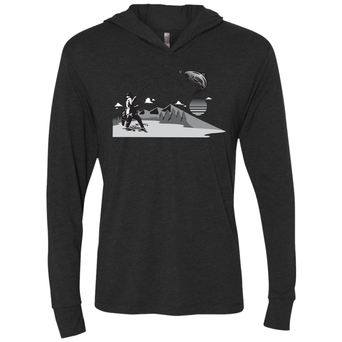 NL6021 Next Level Unisex Triblend LS Hooded T-Shirt F2