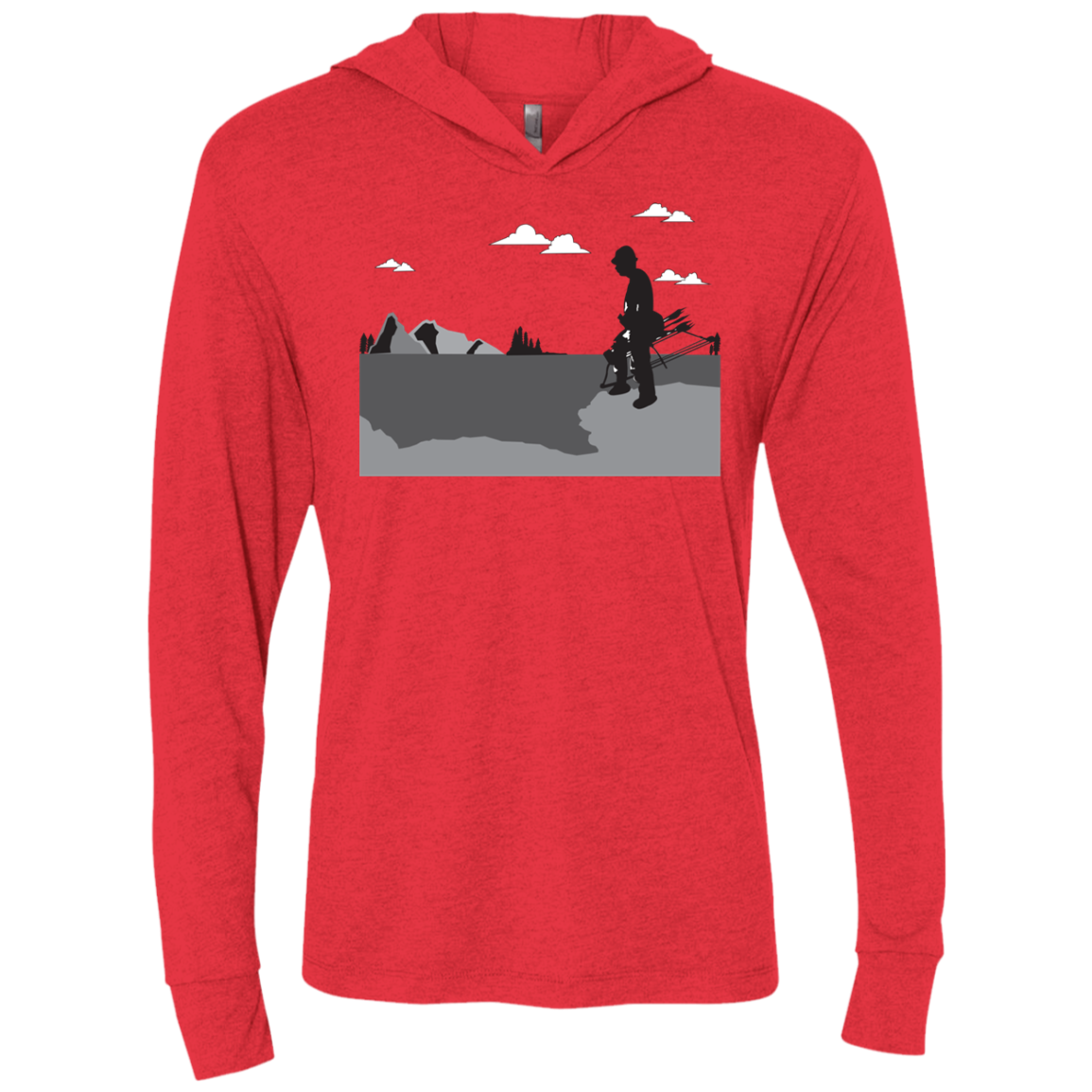 NL6021 Next Level Unisex Triblend LS Hooded T-Shirt A2