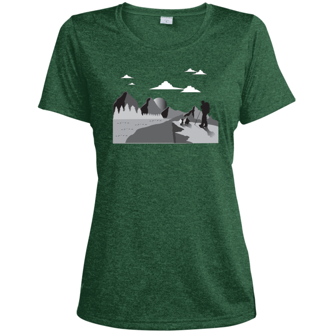 LST360 Sport-Tek Ladies' Heather Dri-Fit Moisture-Wicking T-Shirt Hiking