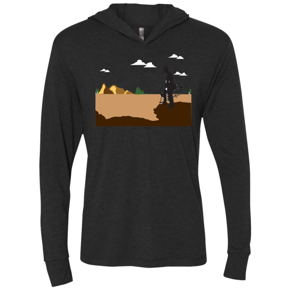 NL6021 Next Level Unisex Triblend LS Hooded T-Shirt