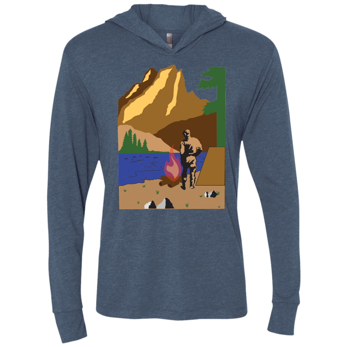 NL6021 Next Level Unisex Triblend LS Hooded T-Shirt C1