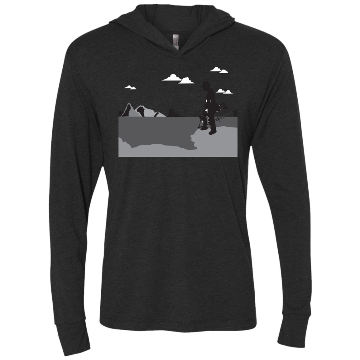 NL6021 Next Level Unisex Triblend LS Hooded T-Shirt A2