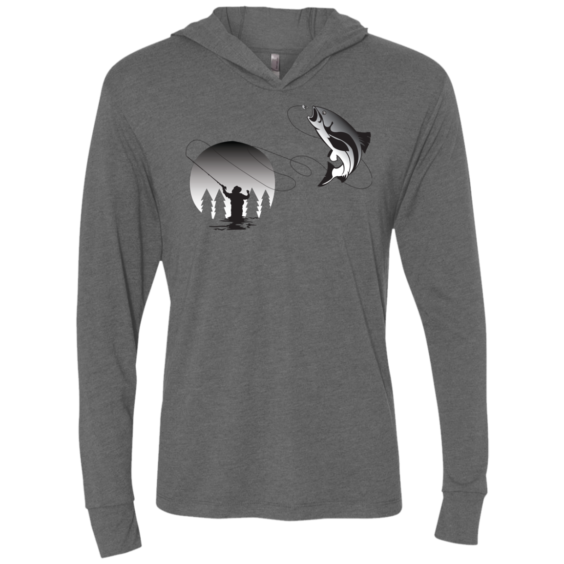 NL6021 Next Level Unisex Triblend LS Hooded T-Shirt F1