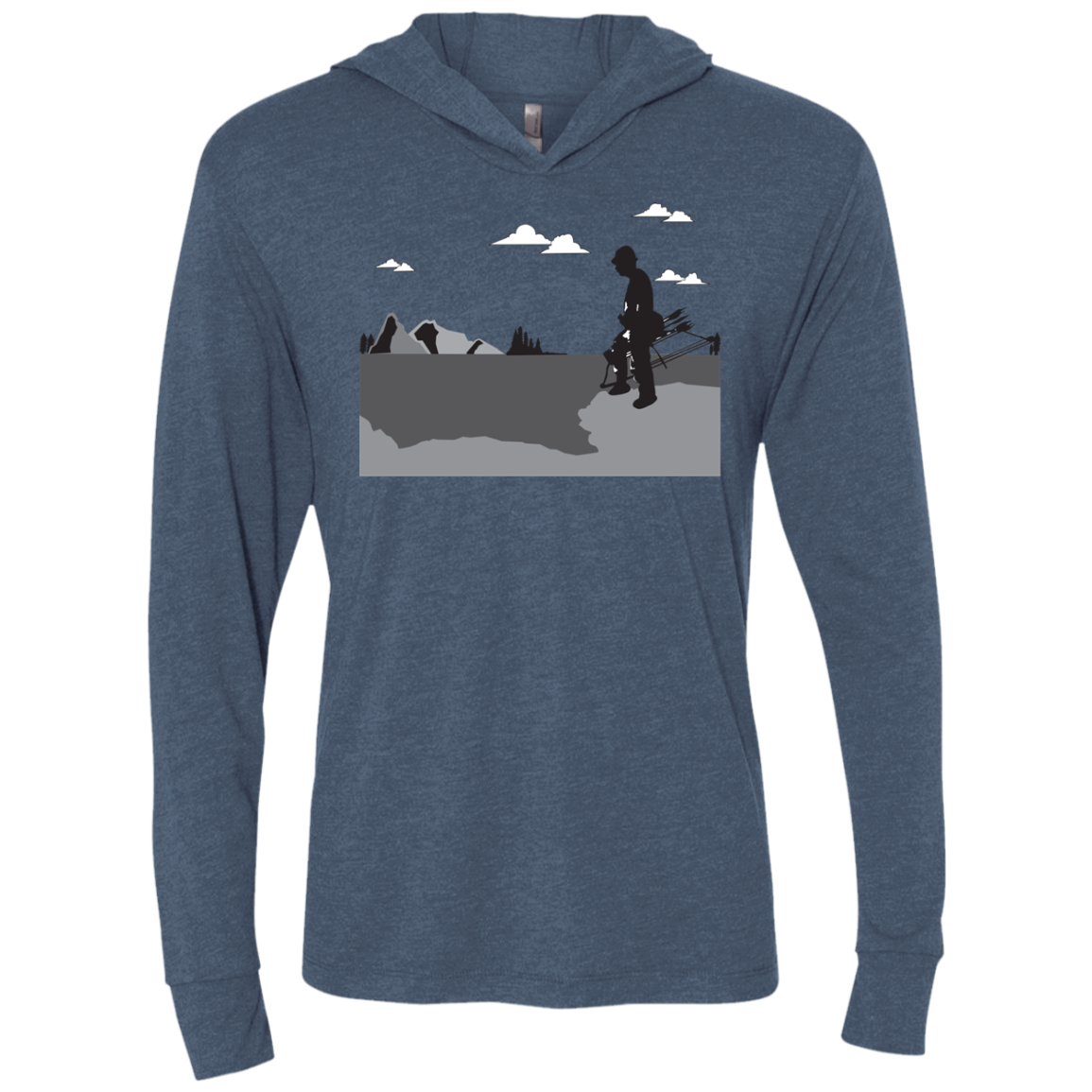 NL6021 Next Level Unisex Triblend LS Hooded T-Shirt A2