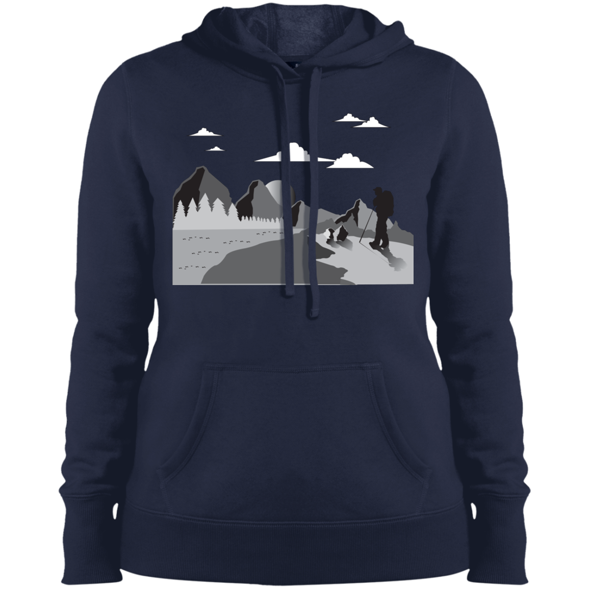 LST254 Sport-Tek Ladies' Pullover Hooded Sweatshirt Hiking
