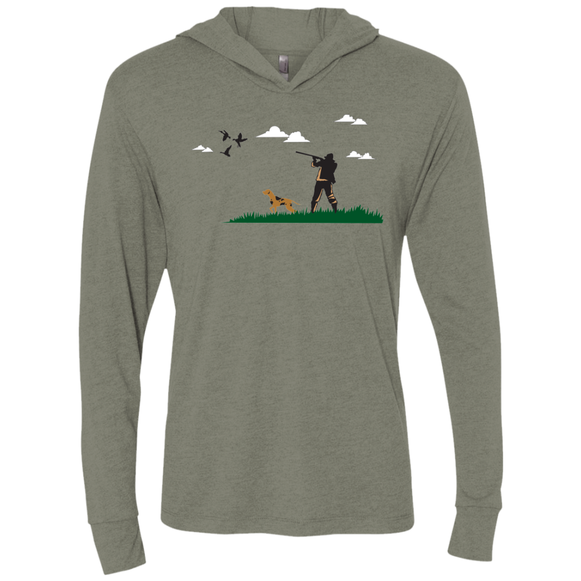 NL6021 Next Level Unisex Triblend LS Hooded T-Shirt