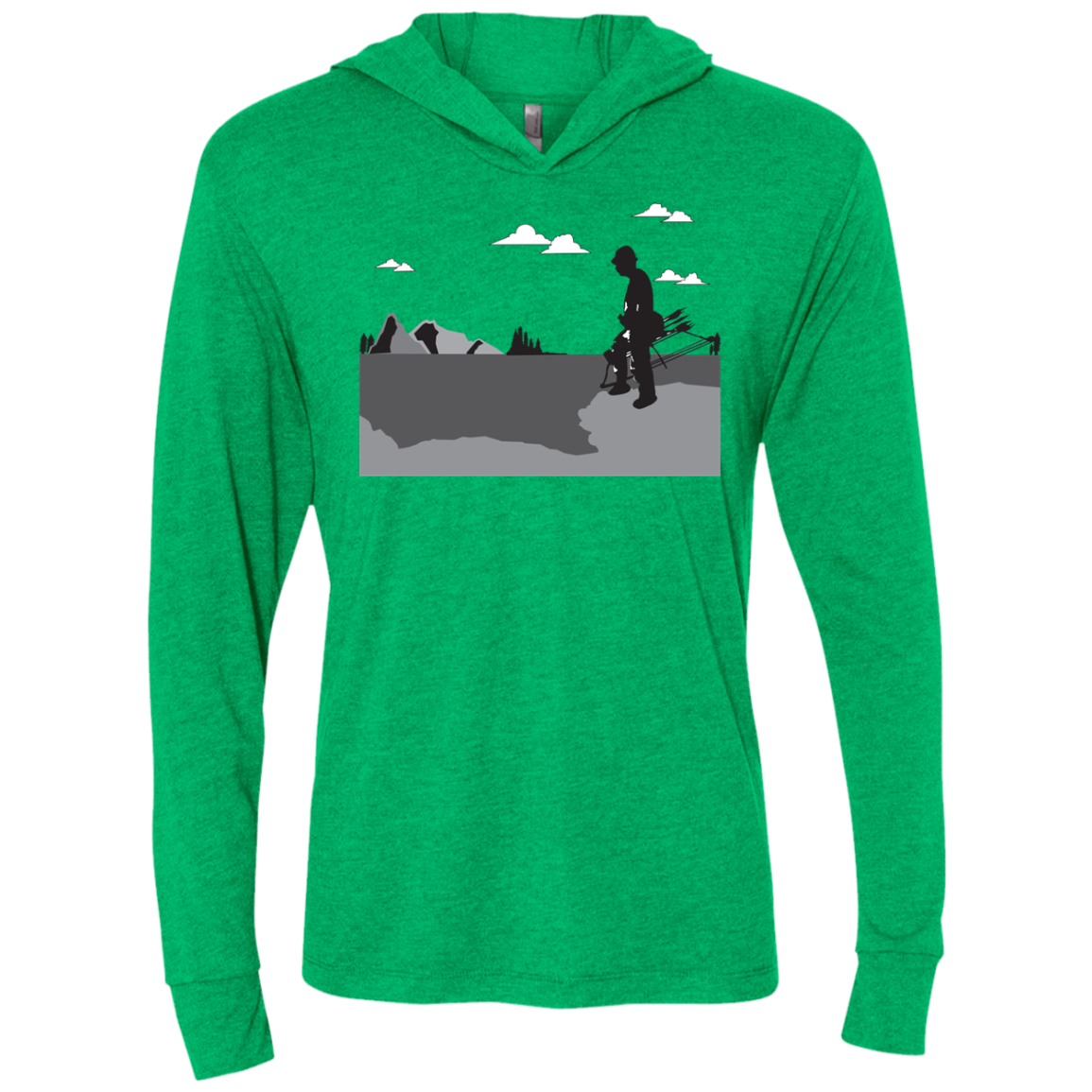 NL6021 Next Level Unisex Triblend LS Hooded T-Shirt A2