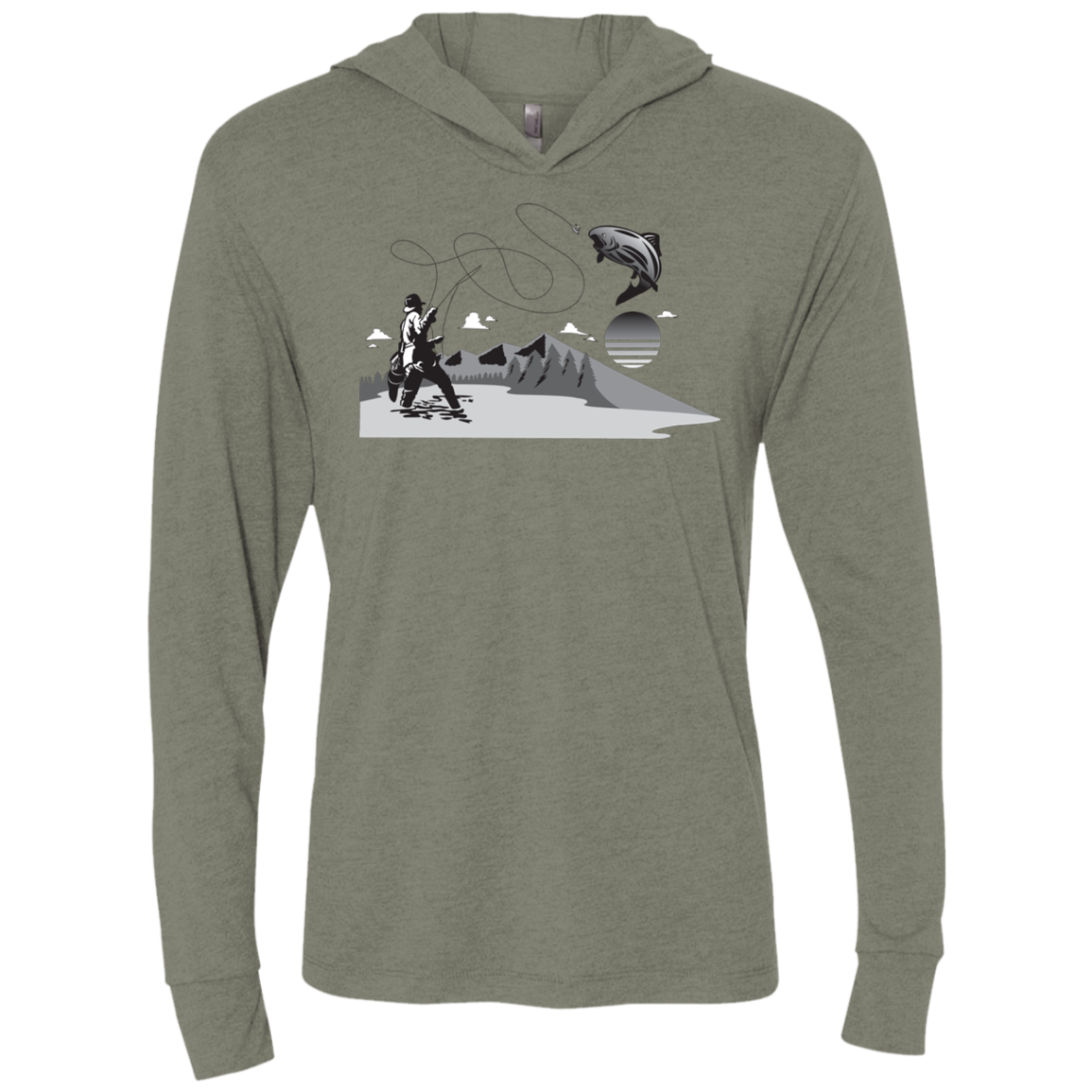 NL6021 Next Level Unisex Triblend LS Hooded T-Shirt F2