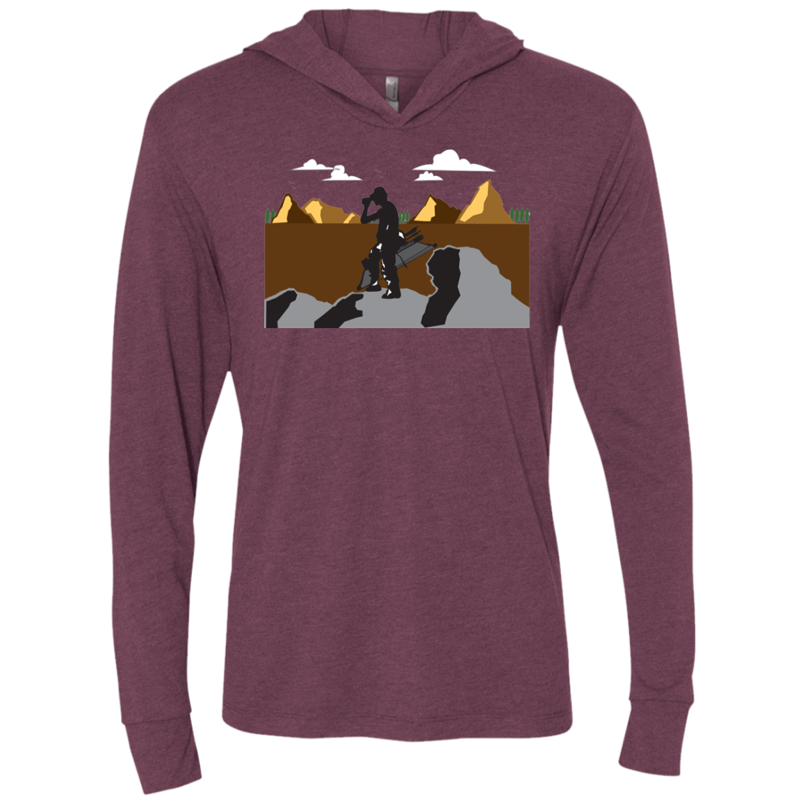 NL6021 Next Level Unisex Triblend LS Hooded T-Shirt A1