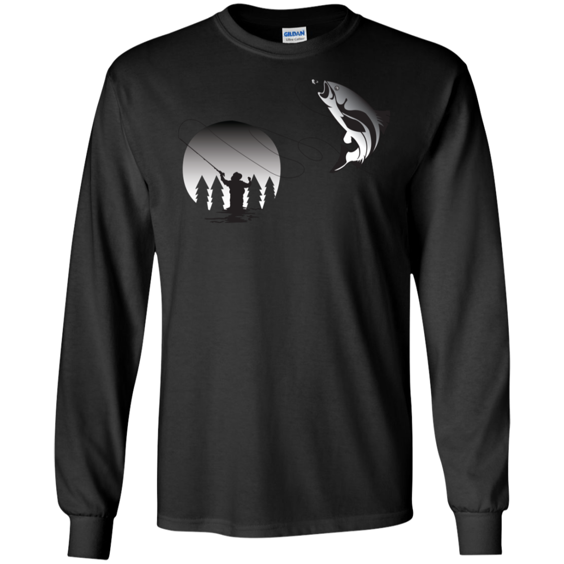 G240 Gildan LS Ultra Cotton T-Shirt F1