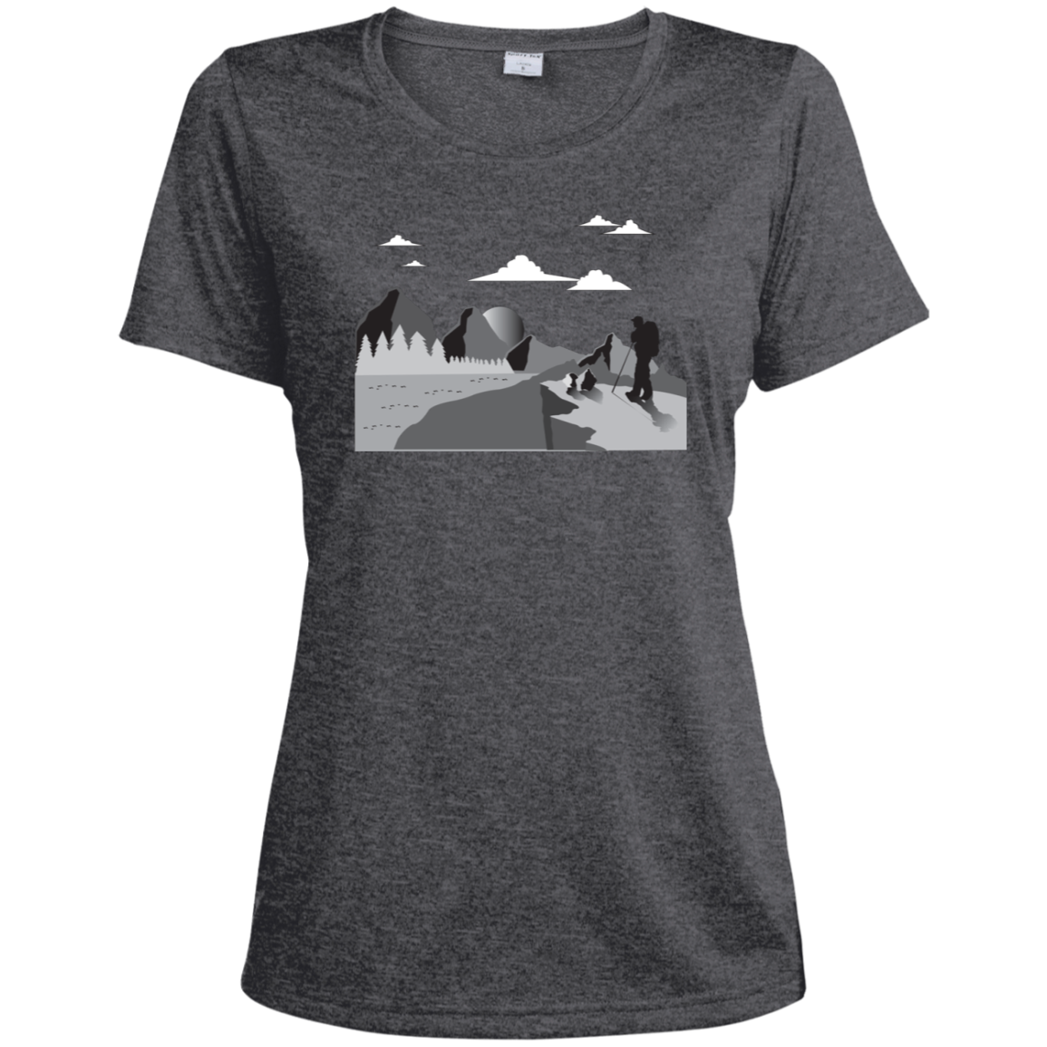 LST360 Sport-Tek Ladies' Heather Dri-Fit Moisture-Wicking T-Shirt Hiking