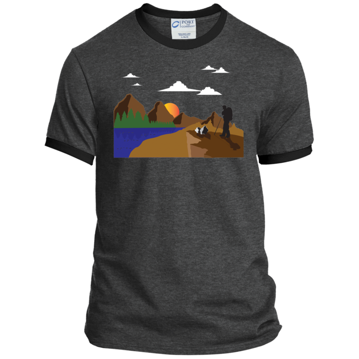 PC54R Port & Co. Ringer Tee Hiking