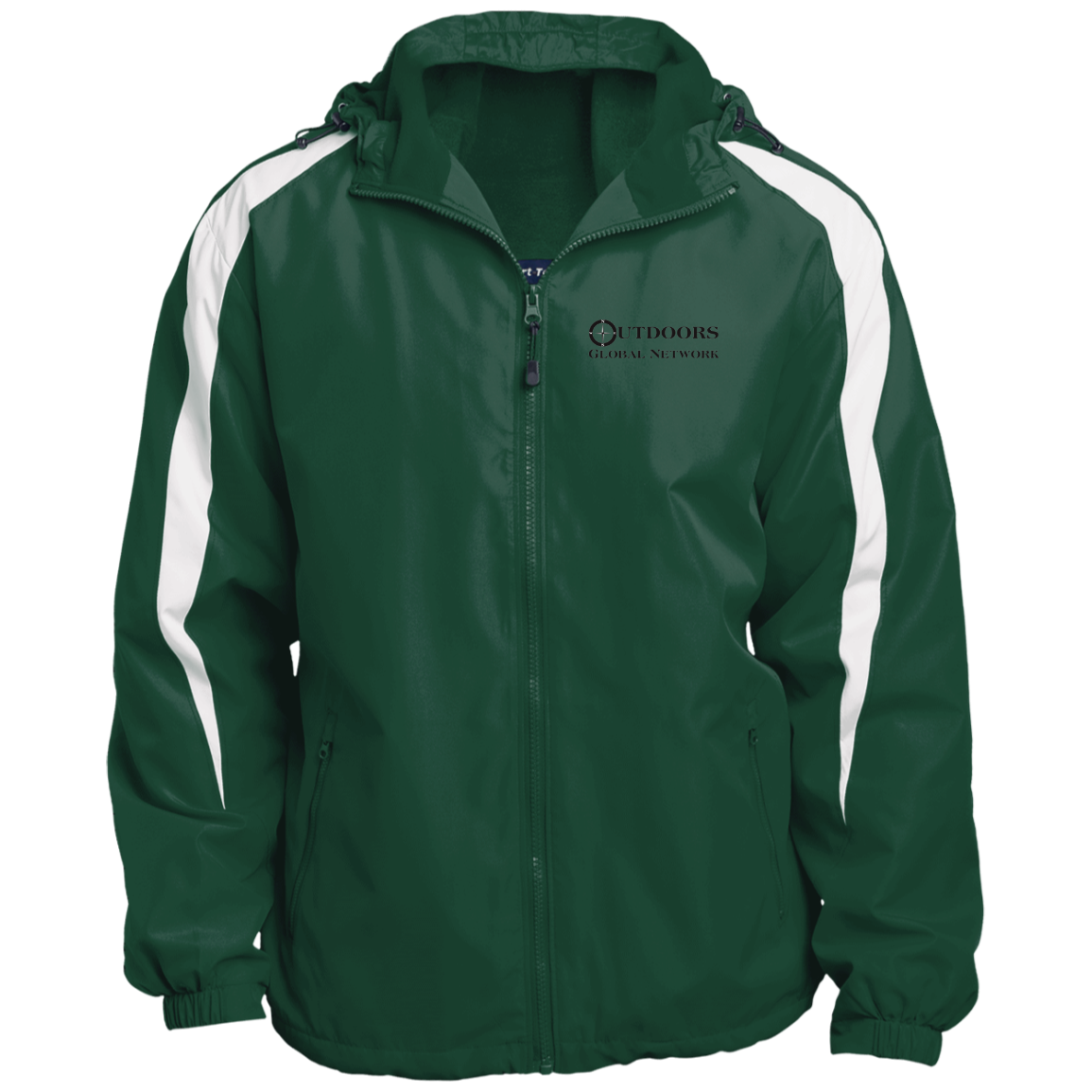JST81 Sport-Tek Fleece Lined Colorblocked Hooded Jacket L1