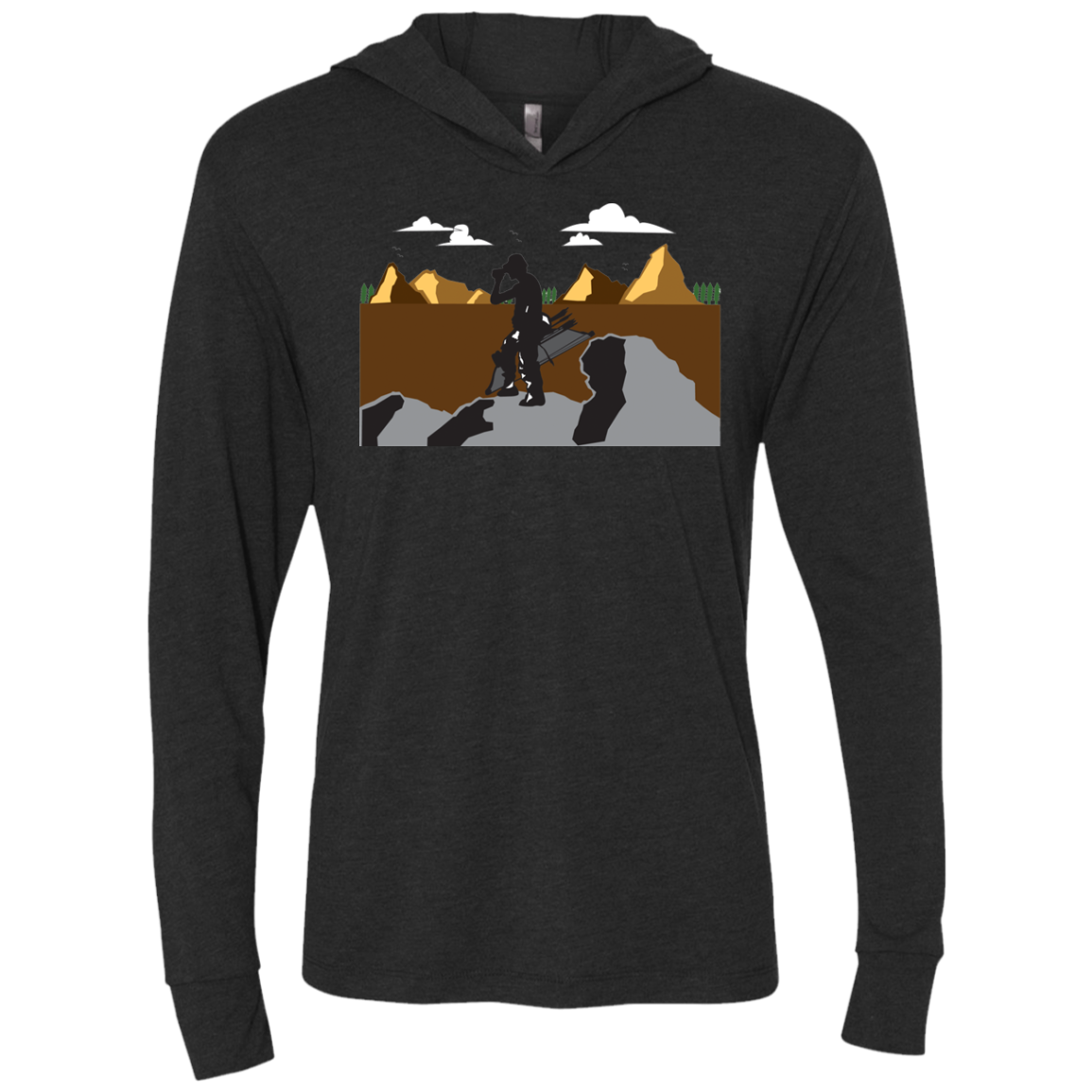 NL6021 Next Level Unisex Triblend LS Hooded T-Shirt A1