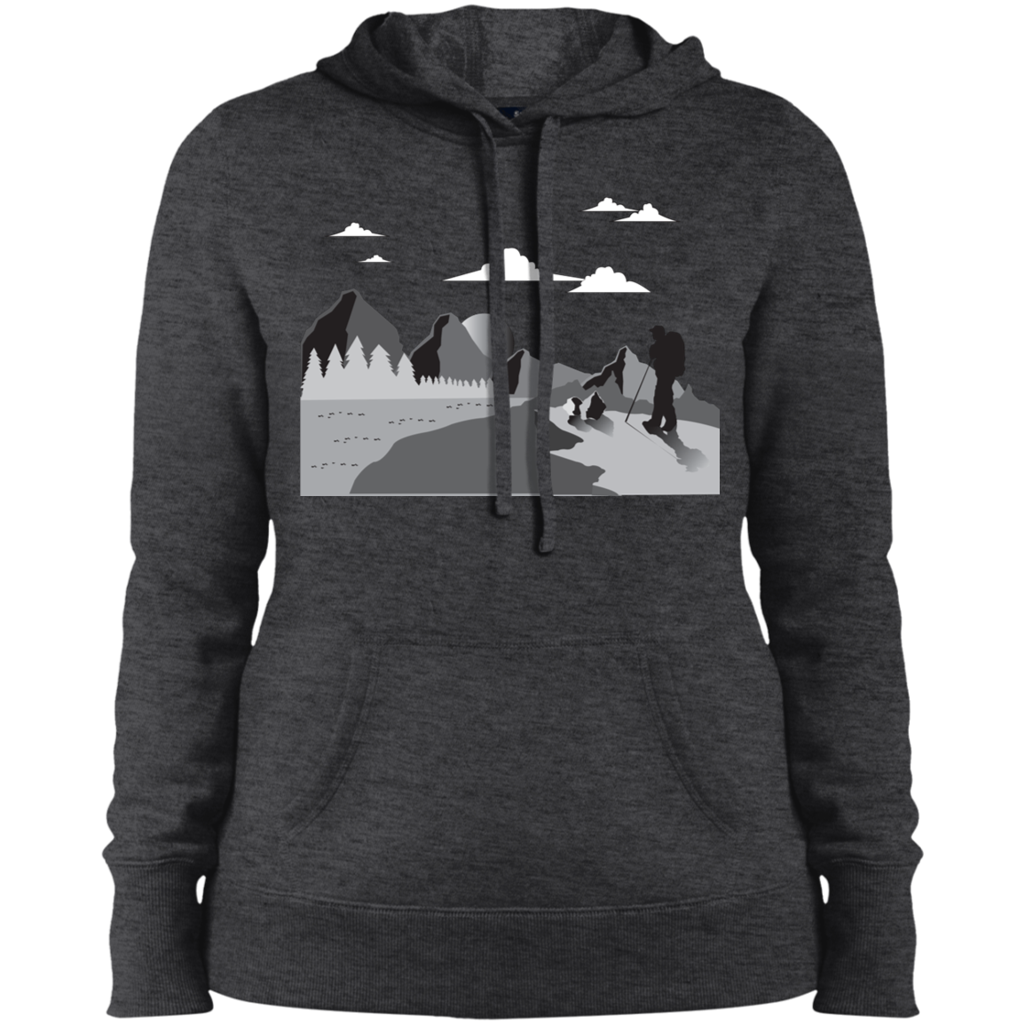 LST254 Sport-Tek Ladies' Pullover Hooded Sweatshirt Hiking