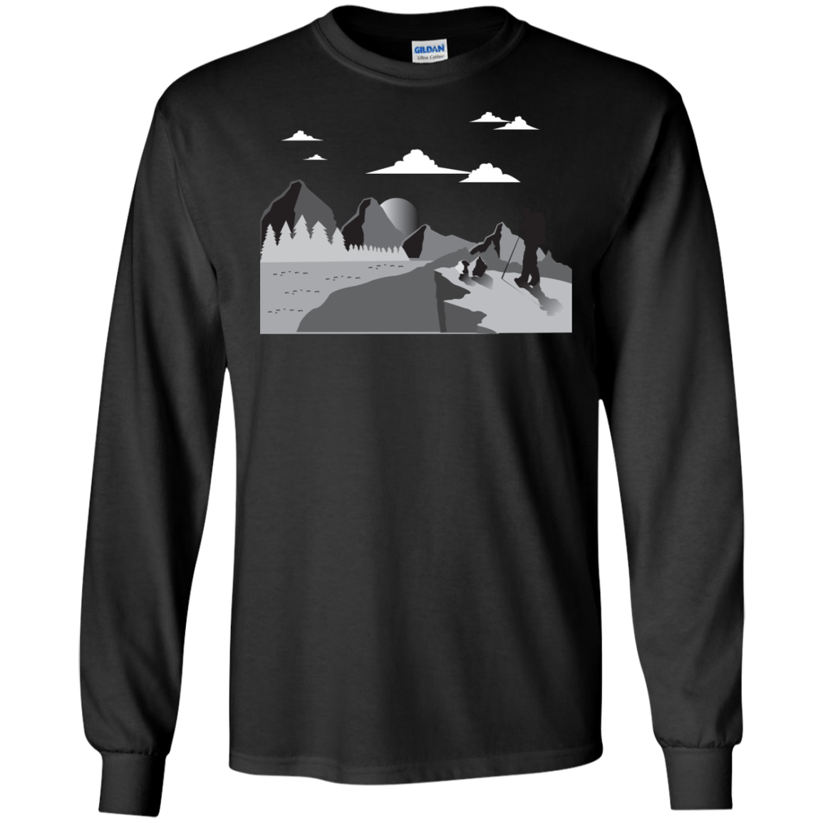 G240 Gildan LS Ultra Cotton T-Shirt Hiking