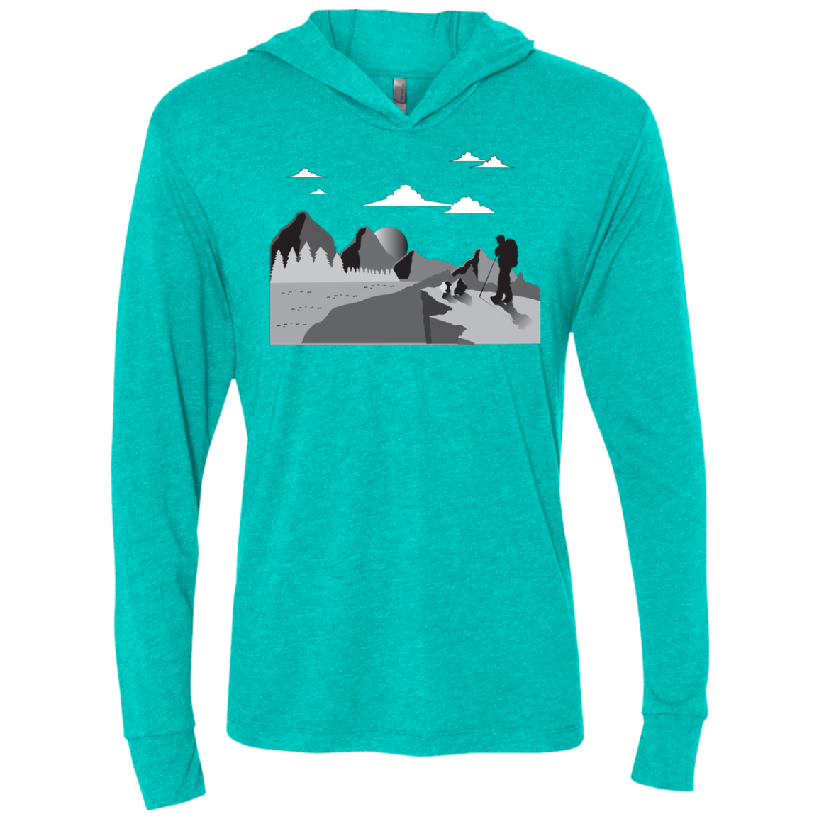 NL6021 Next Level Unisex Triblend LS Hooded T-Shirt Hiking