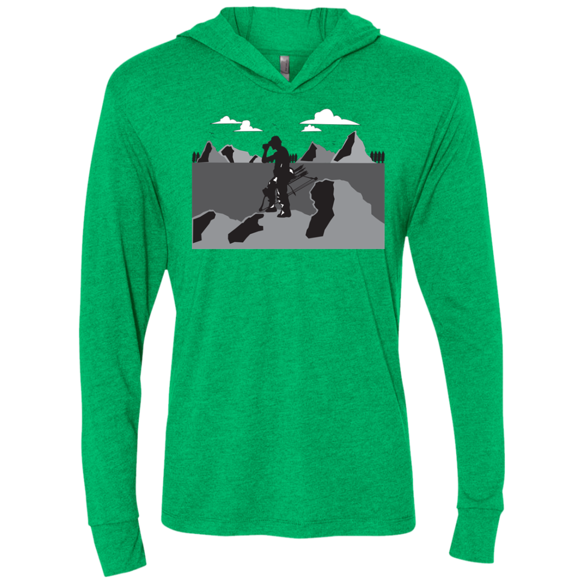 NL6021 Next Level Unisex Triblend LS Hooded T-Shirt A1