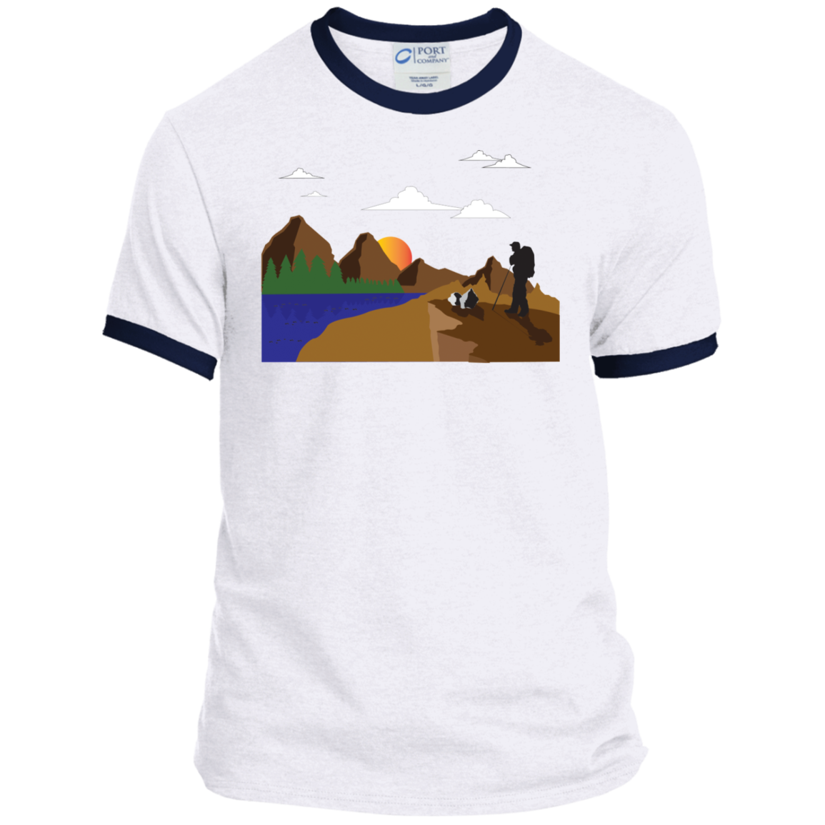 PC54R Port & Co. Ringer Tee Hiking