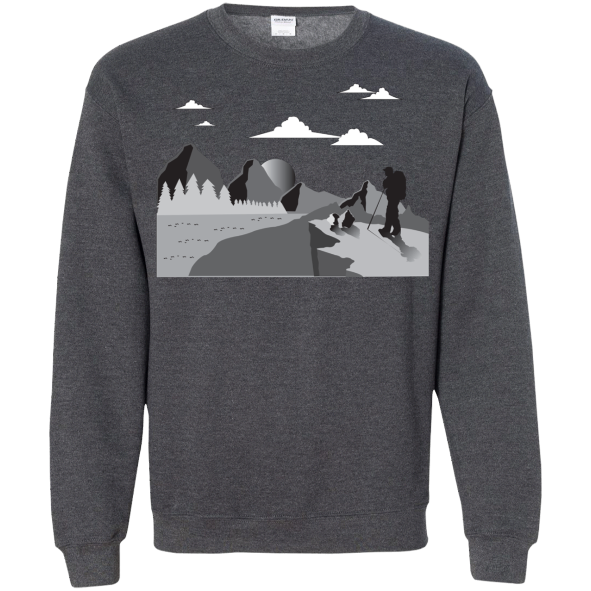 G180 Gildan Crewneck Pullover Sweatshirt  8 oz. Hiking