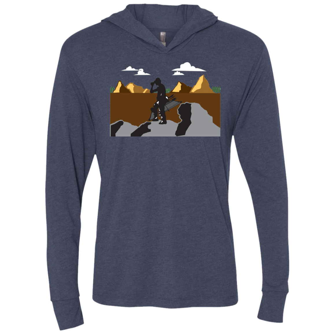 NL6021 Next Level Unisex Triblend LS Hooded T-Shirt A1