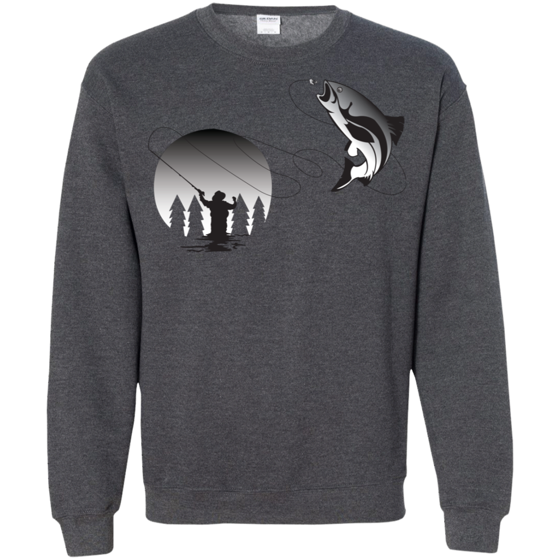 G180 Gildan Crewneck Pullover Sweatshirt  8 oz. F1